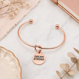 Dream Strong Charm Rose-Goldtone Cuff Bracelet