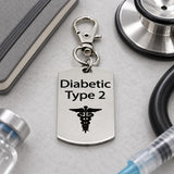 Diabetic Type 2 Medical Clip On Charm