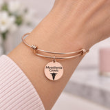 Myasthenia Gravis Rose Goldtone Charm Bracelet