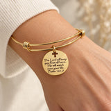 The Lord Will Keep You From Harm Goldtone Bangle
