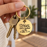 Made For This Moment Scripture Goldtone Keychain