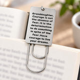 Granddaughter Courage Bookmark Gift