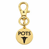 POTS Medical Goldtone Clip On Charm