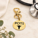 POTS Medical Goldtone Clip On Charm