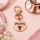 POTS Medical Rose Goldtone Clip On Charm