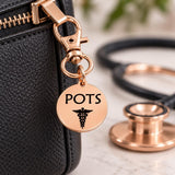 POTS Medical Rose Goldtone Clip On Charm