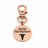 Atrial Fibrillation Rose Goldtone Clip On Charm