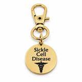 Sickle Cell Disease Goldtone Clip On Medical Charm