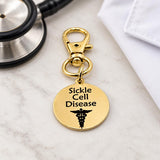 Sickle Cell Disease Goldtone Clip On Medical Charm