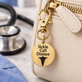 Sickle Cell Disease Goldtone Clip On Medical Charm