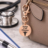Sickle Cell Disease Rose Goldtone Clip On Charm