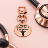Organ Transplant Recipient Rose Goldtone Charm