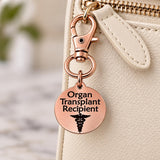 Organ Transplant Recipient Rose Goldtone Charm
