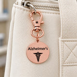 Alzheimers Medical Rose Goldtone Clip On Charm