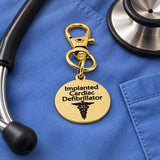 Implanted Cardiac Defibrillator Goldtone Charm