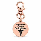 Cardiac Defibrillator Rose Goldtone Charm