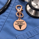 Cardiac Defibrillator Rose Goldtone Charm