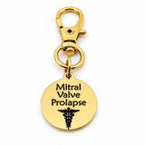 Mitral Valve Prolapse Goldtone Clip On Charm