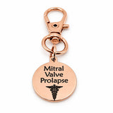 Mitral Valve Prolapse Rose Goldtone Clip On Charm