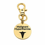Malignant Hyperthermia Goldtone Clip On Charm