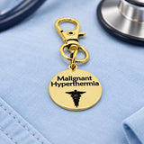 Malignant Hyperthermia Goldtone Clip On Charm