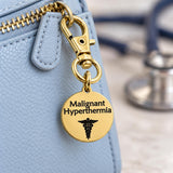 Malignant Hyperthermia Goldtone Clip On Charm