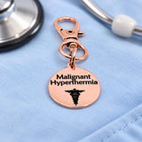 Malignant Hyperthermia Rose Goldtone Clip On Charm