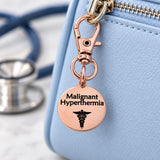 Malignant Hyperthermia Rose Goldtone Clip On Charm