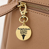 Anaphylaxis Carries EpiPen Goldtone Clip On Charm