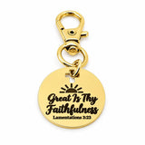 Great Is Thy Faithfulness Goldtone Clip On Charm
