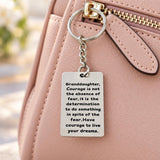 Granddaughter Courage Encouragement Keychain