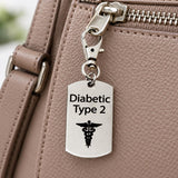 Diabetic Type 2 Medical Clip On Charm