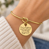 Christian Protection Goldtone Cuff Bracelet