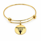 Myasthenia Gravis Goldtone Charm Bracelet