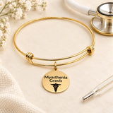 Myasthenia Gravis Goldtone Charm Bracelet