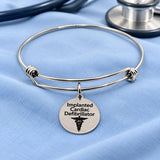 Implanted Cardiac Defibrillator Charm Bracelet