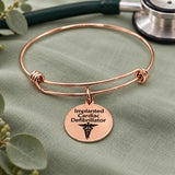 Implanted Cardiac Defibrillator RoseGold Bracelet