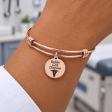 Sickle Cell Disease Rose Goldtone Charm Bracelet