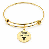 Ehlers Danlos Syndrome Goldtone Charm Bracelet