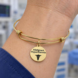 Malignant Hyperthermia Goldtone Charm Bracelet