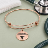Malignant Hyperthermia Rose Goldtone Bracelet
