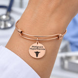 Malignant Hyperthermia Rose Goldtone Bracelet