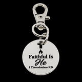 Faithful Is He Clip On Charm