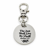 The Just Shall Live By Faith Clip On Charm