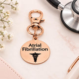 Atrial Fibrillation Rose Goldtone Clip On Charm