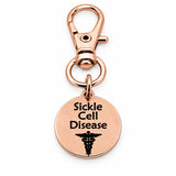Sickle Cell Disease Rose Goldtone Clip On Charm