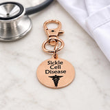 Sickle Cell Disease Rose Goldtone Clip On Charm