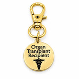 Organ Transplant Recipient Goldtone Clip On Charm