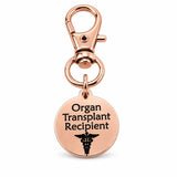 Organ Transplant Recipient Rose Goldtone Charm