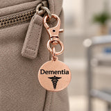 Dementia Medical Rose Goldtone Clip On Charm